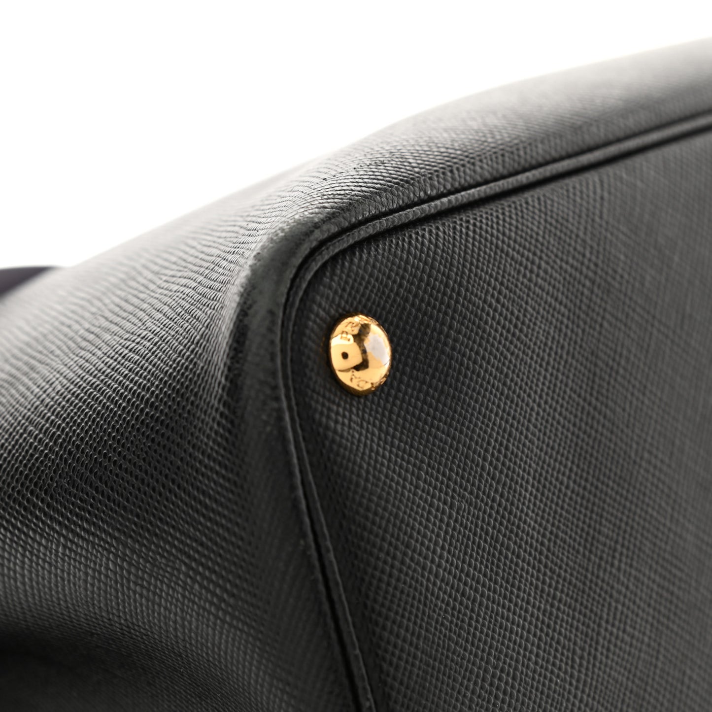Saffiano Cuir Medium Double Bag Black Fuoco