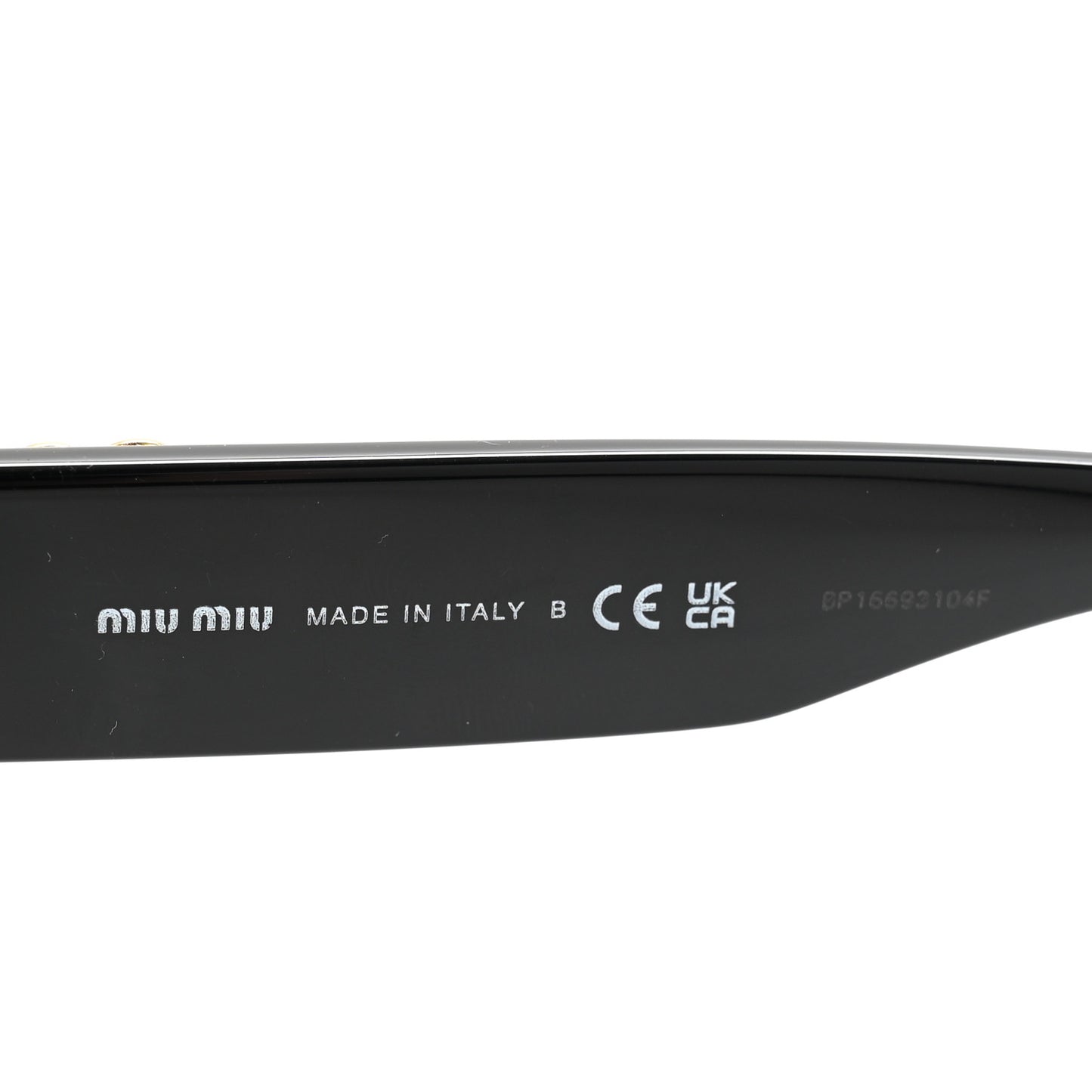 Acetate Rectangle Sunglasses SMU 10Y Black