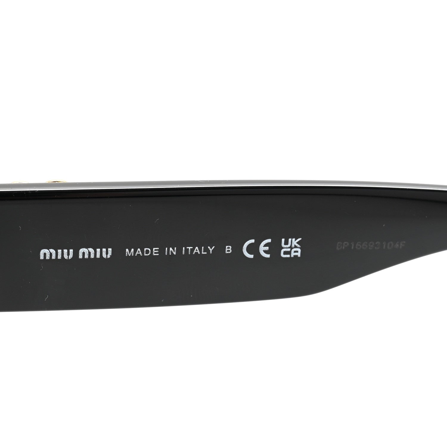 Miu Miu Acetate Rectangle Sunglasses SMU 10Y Black 5 of 8