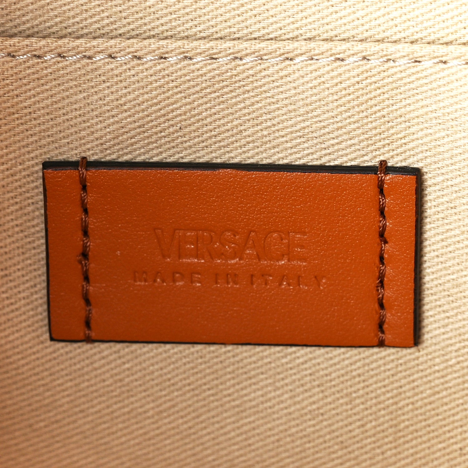 Versace Denim Calfskin Allover Small Messenger Bag Blue 6 of 10