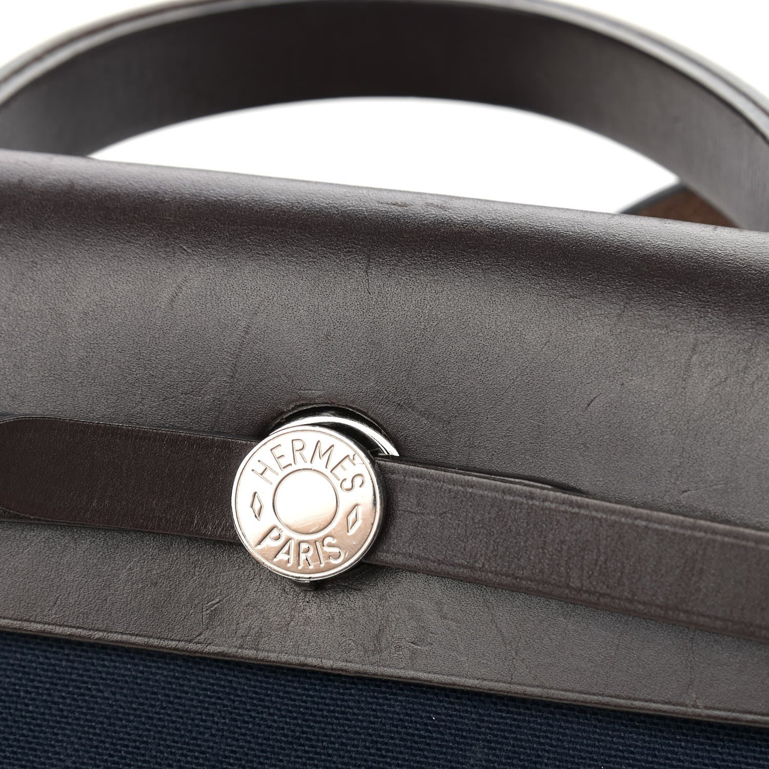 Hermes Toile Vache Hunter Herbag Zip PM 31 Bleu Marine Ebene 11 of 12