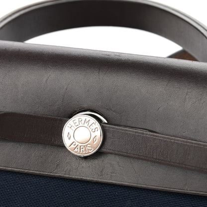 Hermes Toile Vache Hunter Herbag Zip PM 31 Bleu Marine Ebene 11 of 12