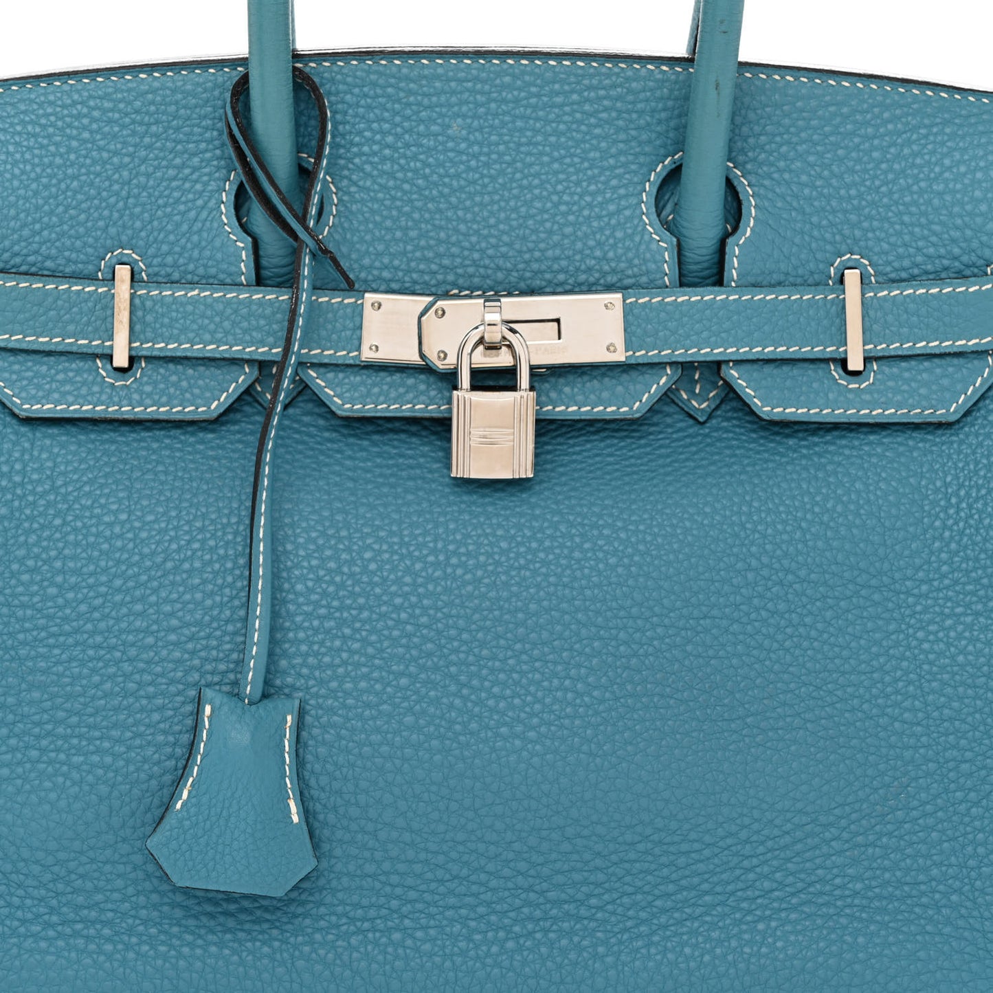 Taurillon Clemence Birkin 30 Blue Jean