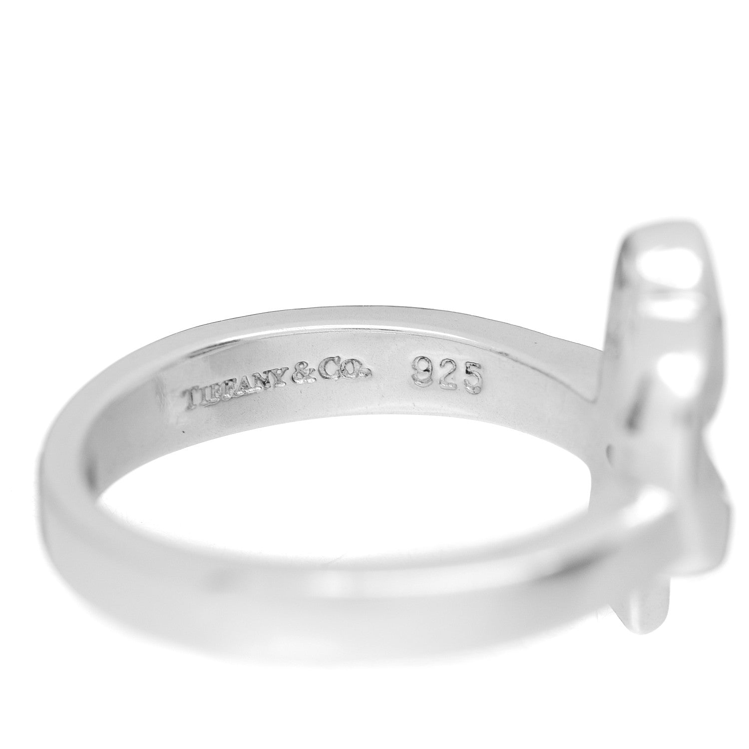 Tiffany Sterling Silver Paloma Picasso Diamond Loving Heart Ring 52 6 4 of 4