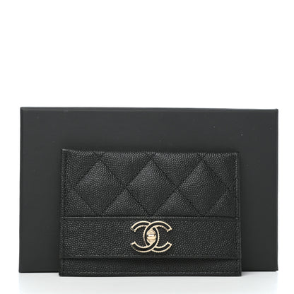 Chanel Caviar Quilted Vintage Mademoiselle Card Holder Black 9 of 9