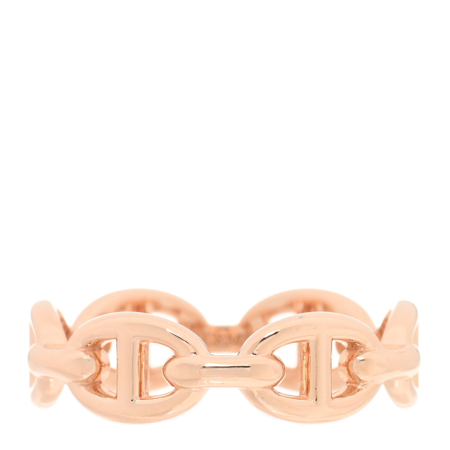 18K Rose Gold PM Chaine d'Ancre Enchainee Ring 54 6.75