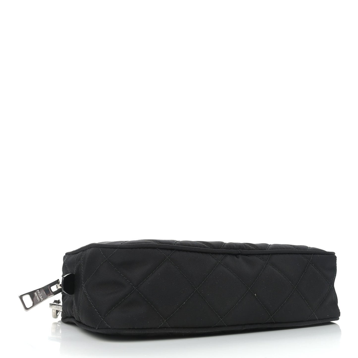 Nylon Tessuto Impuntu Quilted Shoulder Bag Black