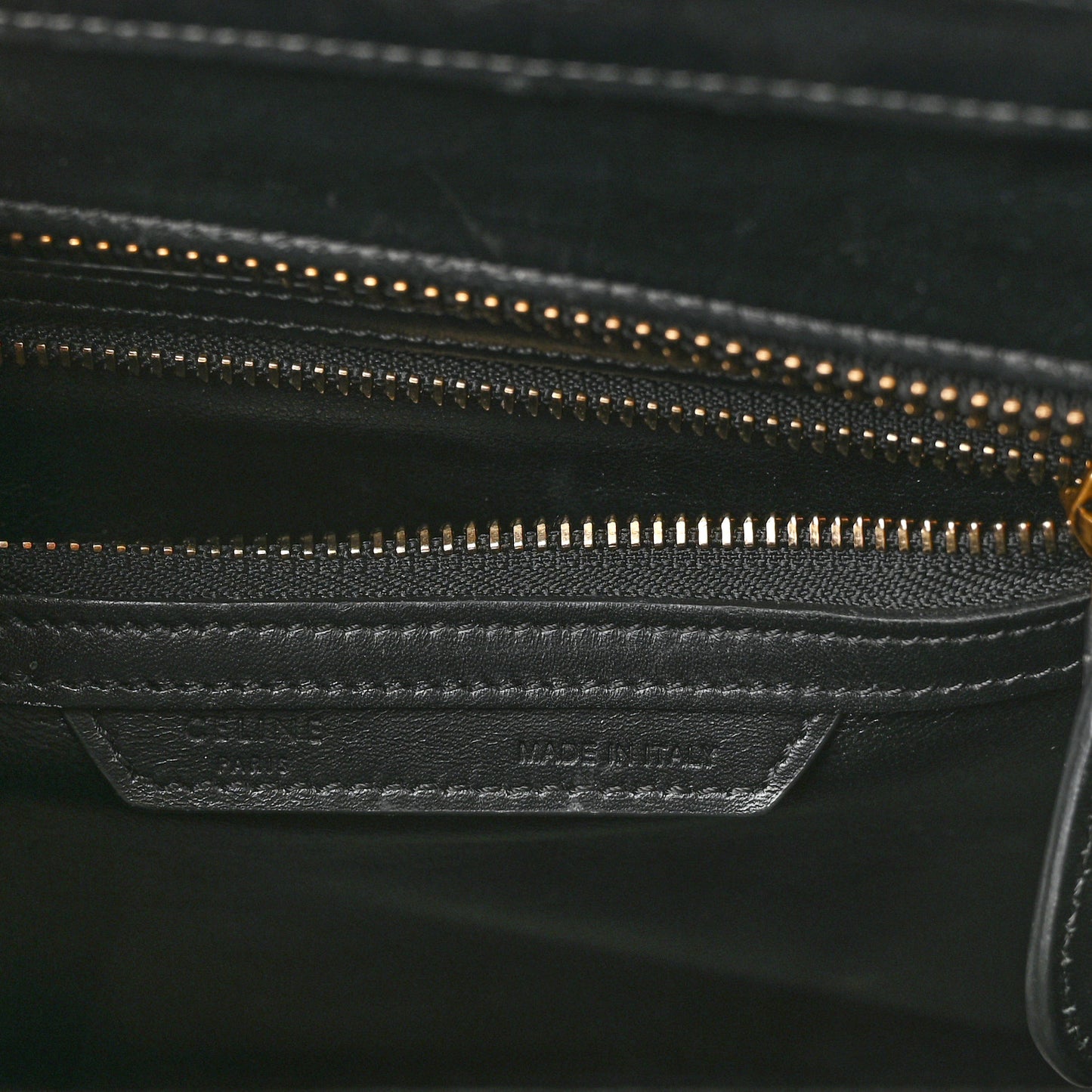 Calfskin Micro Bi-Color Luggage Black White