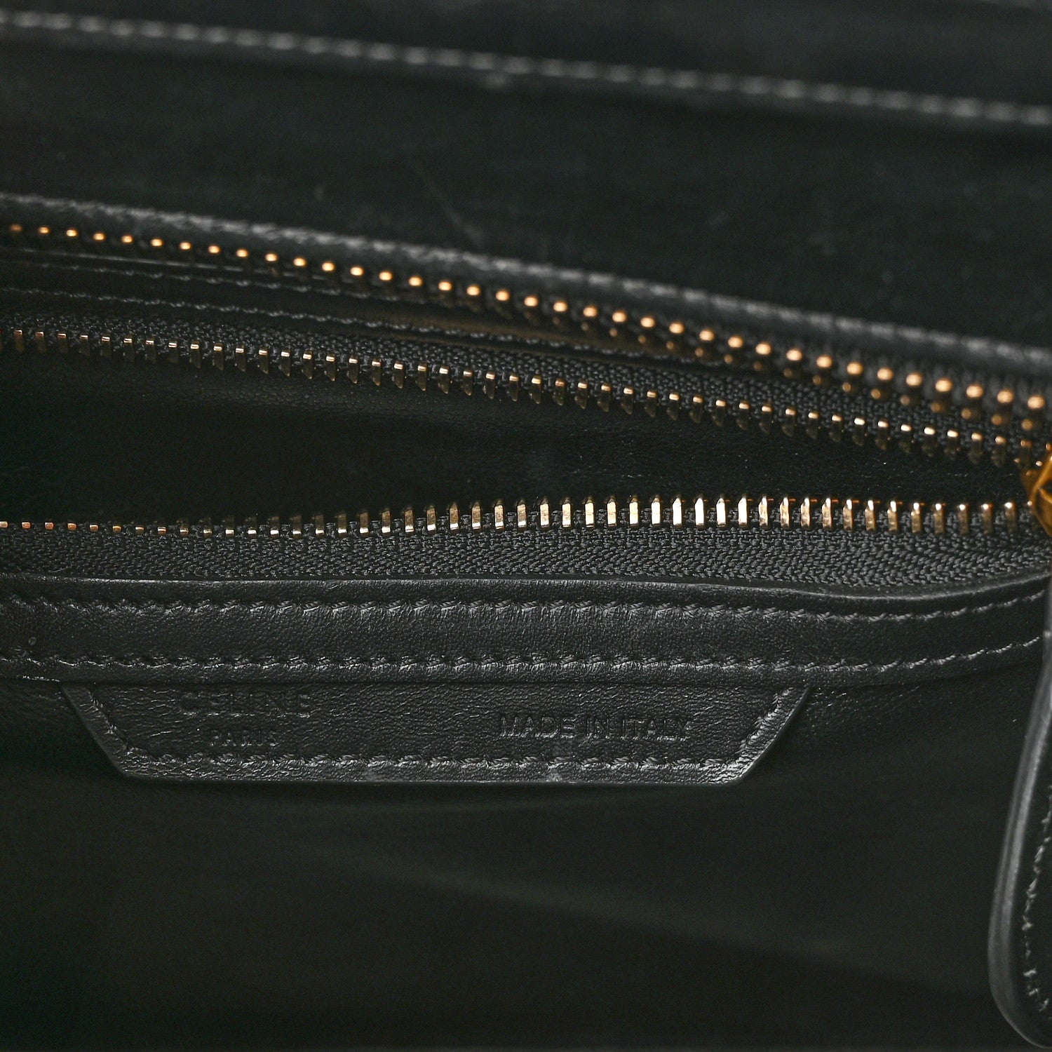 Celine Calfskin Micro Bi-Color Luggage Black White 6 of 11