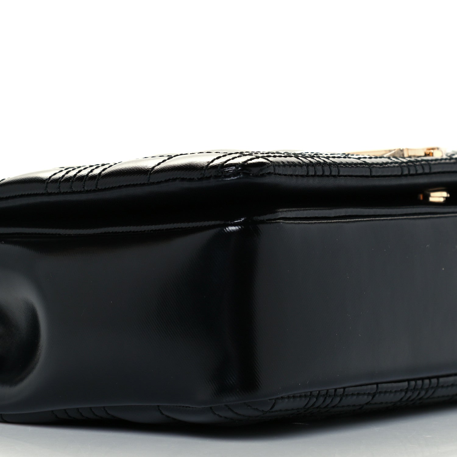 Burberry Patent Quilted Horseferry Print Small Lola Bag Black 9 of 10