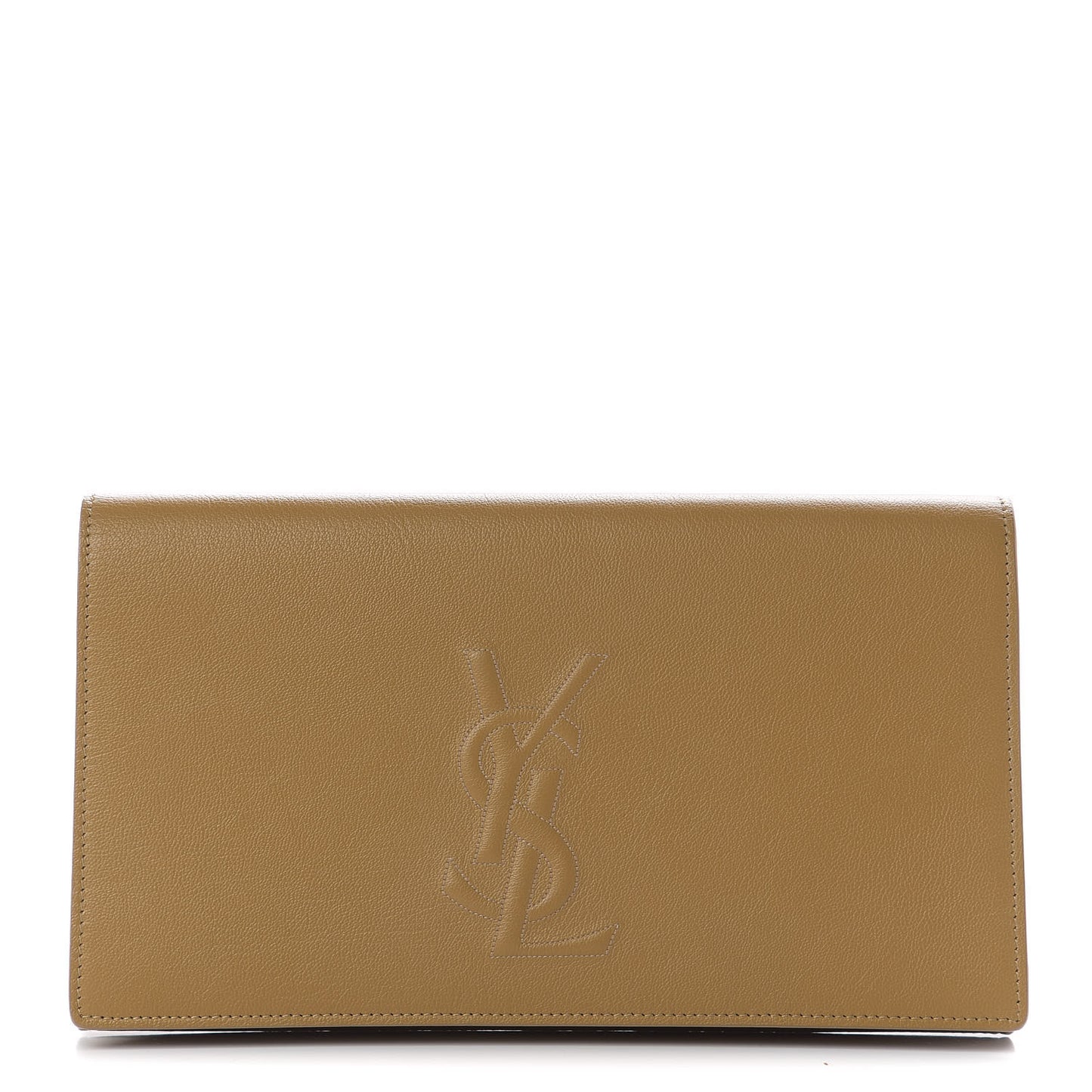 Calfskin Monogram Large Belle De Jour Clutch Beige