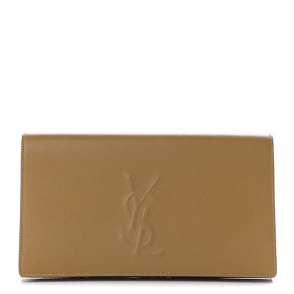 Saint Laurent Calfskin Monogram Large Belle De Jour Clutch Beige 1 of 6