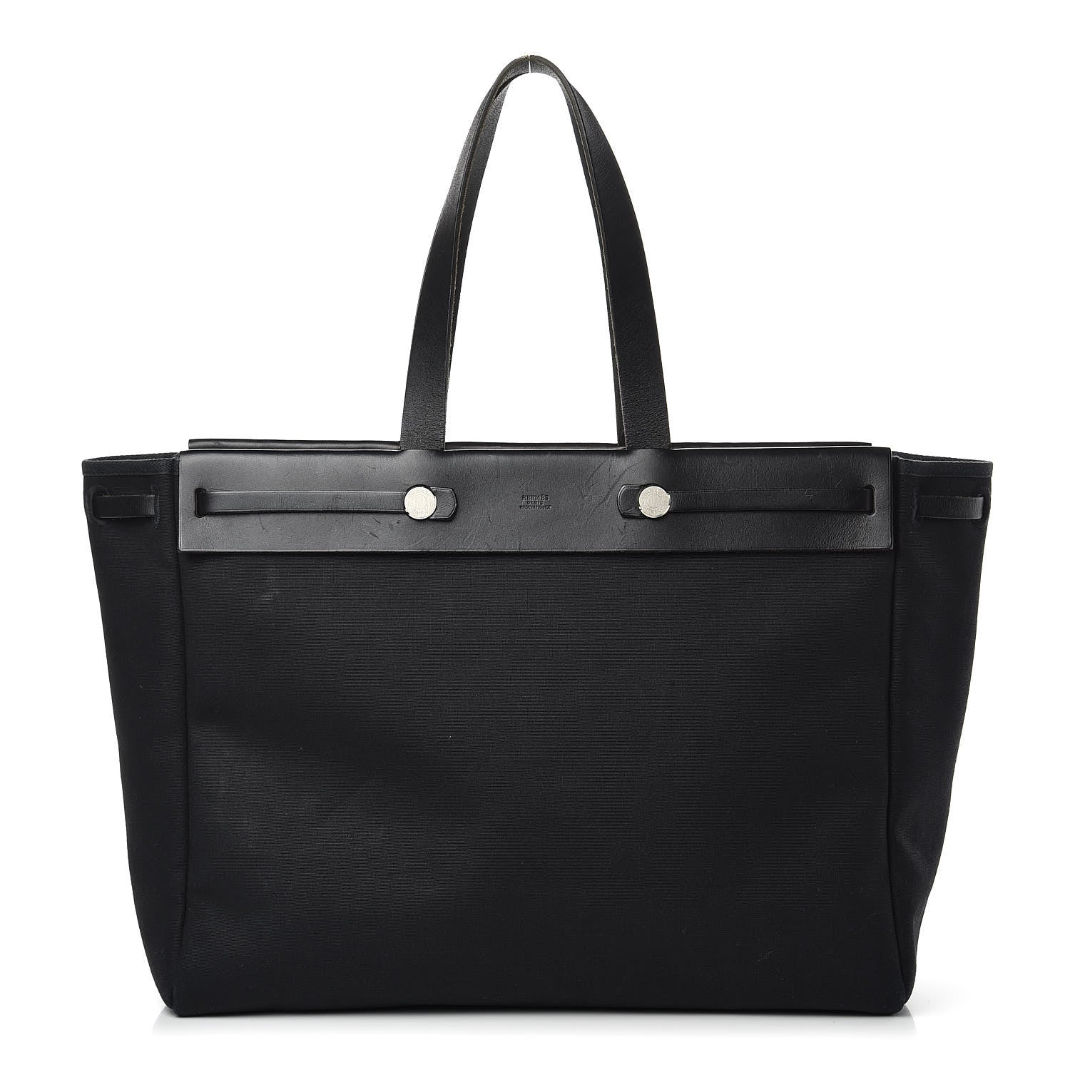 Hermes Toile Vache Hunter Herbag Cabas MM Black 1 of 16