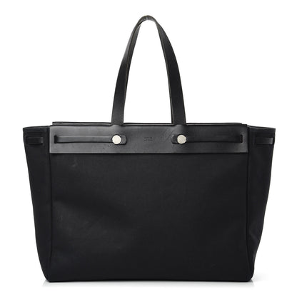 Hermes Toile Vache Hunter Herbag Cabas MM Black 1 of 16