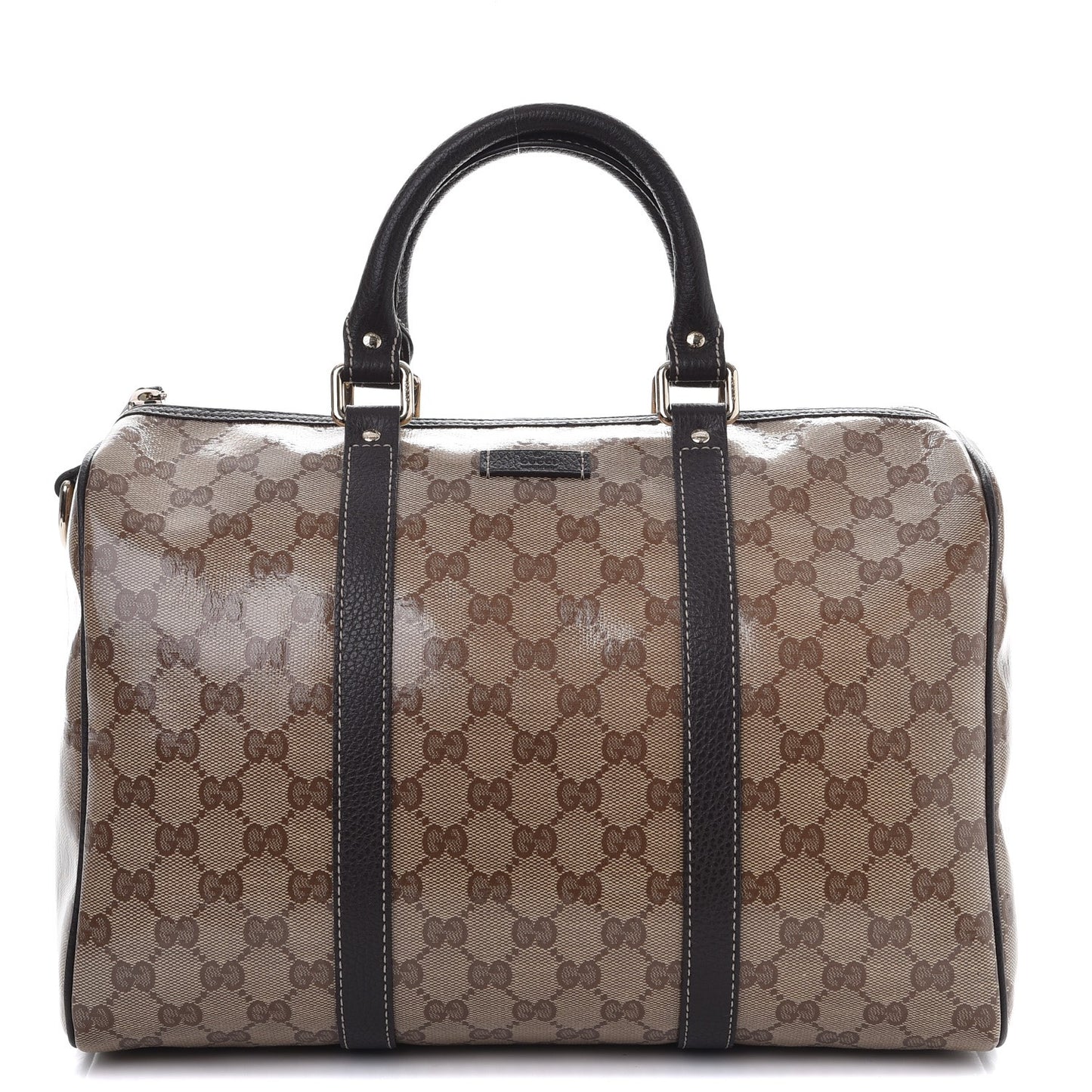 Crystal Monogram Medium Joy Boston Dark Brown