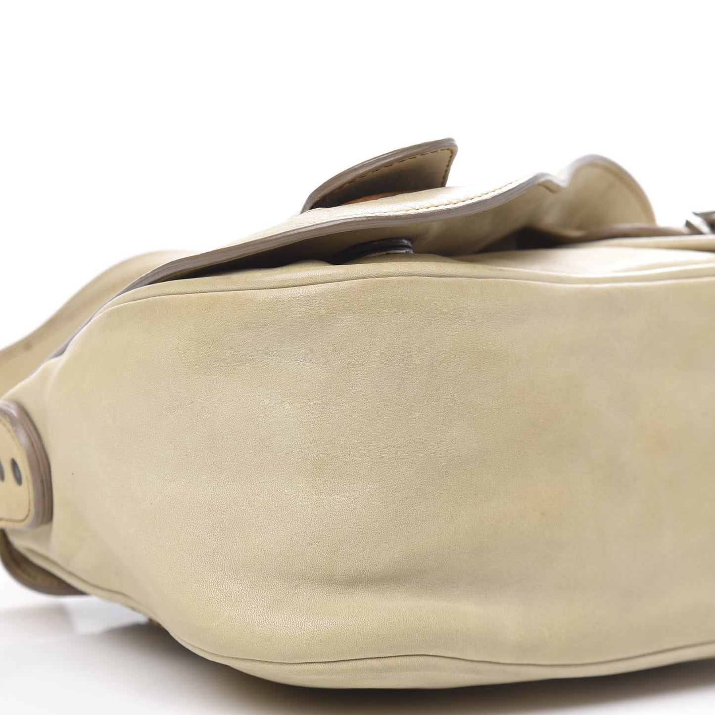 Calfskin Gaucho Double Saddle Bag Ivory