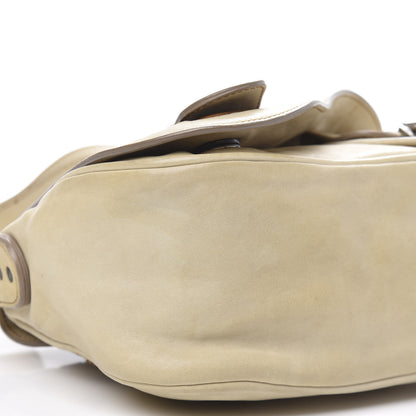 Christian Dior Calfskin Gaucho Double Saddle Bag Ivory 8 of 13