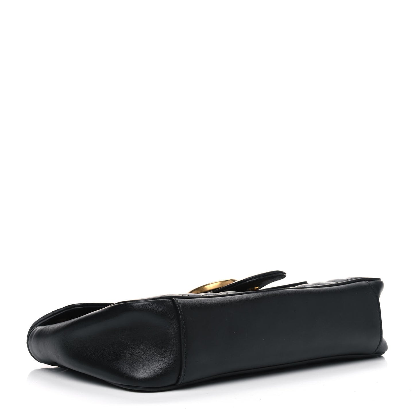 Calfskin Matelasse Small GG Marmont Shoulder Bag Black
