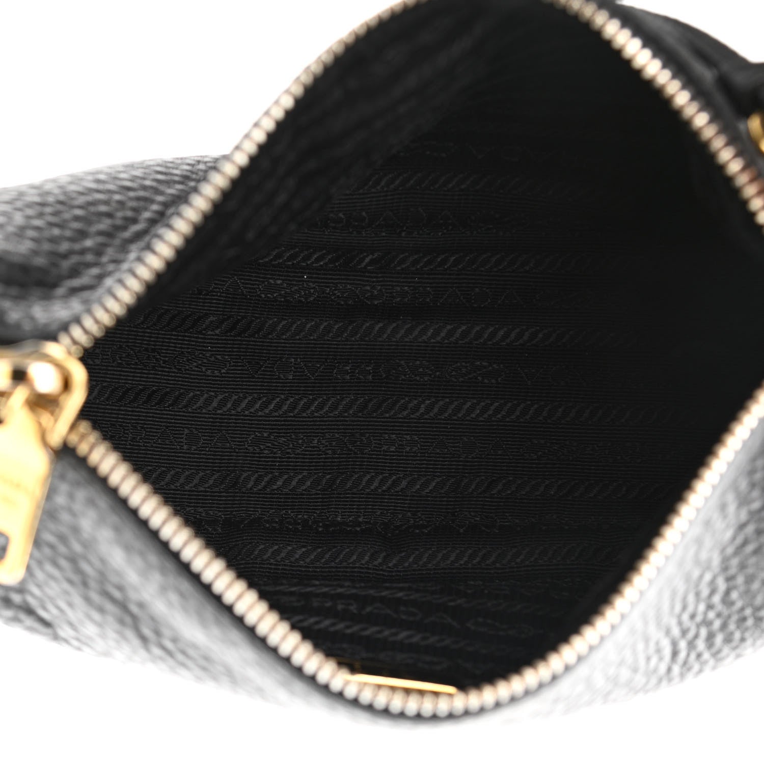 Prada Vitello Daino Pochette Bag Black 5 of 12