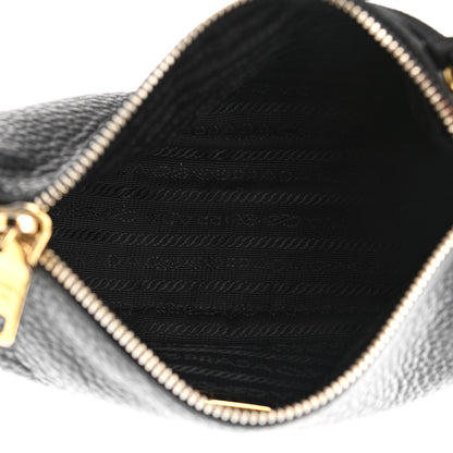 Prada Vitello Daino Pochette Bag Black 5 of 12