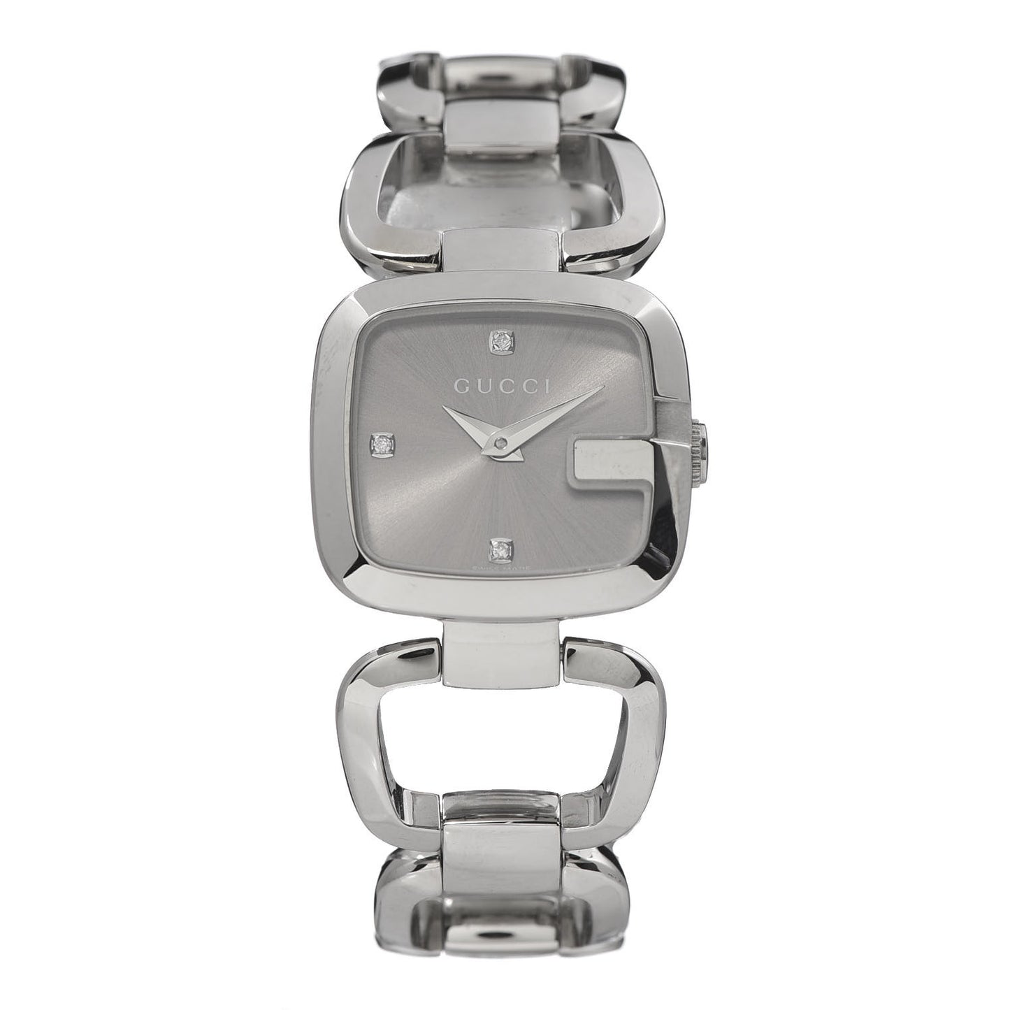 Stainless Steel Diamond 24mm G-Gucci Square Quartz Watch
