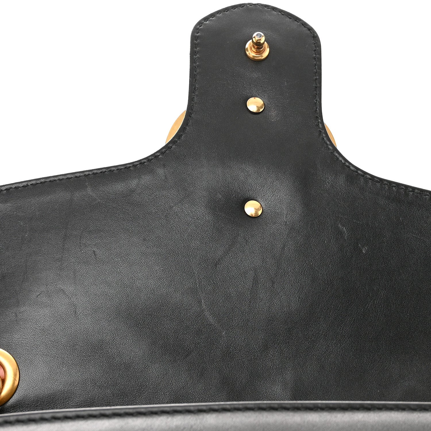 Gucci Calfskin Matelasse Medium GG Marmont Shoulder Bag Black 14 of 16