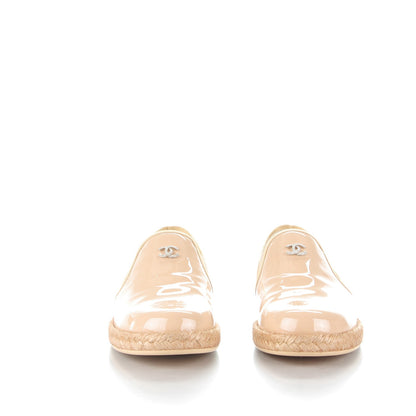 Chanel Patent Calfskin Espadrille Loafers 39.5 Beige 2 of 7