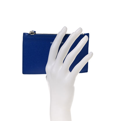 Balenciaga Grained Calfskin Cash Long Coin Card Holder Dark Blue 2 of 9