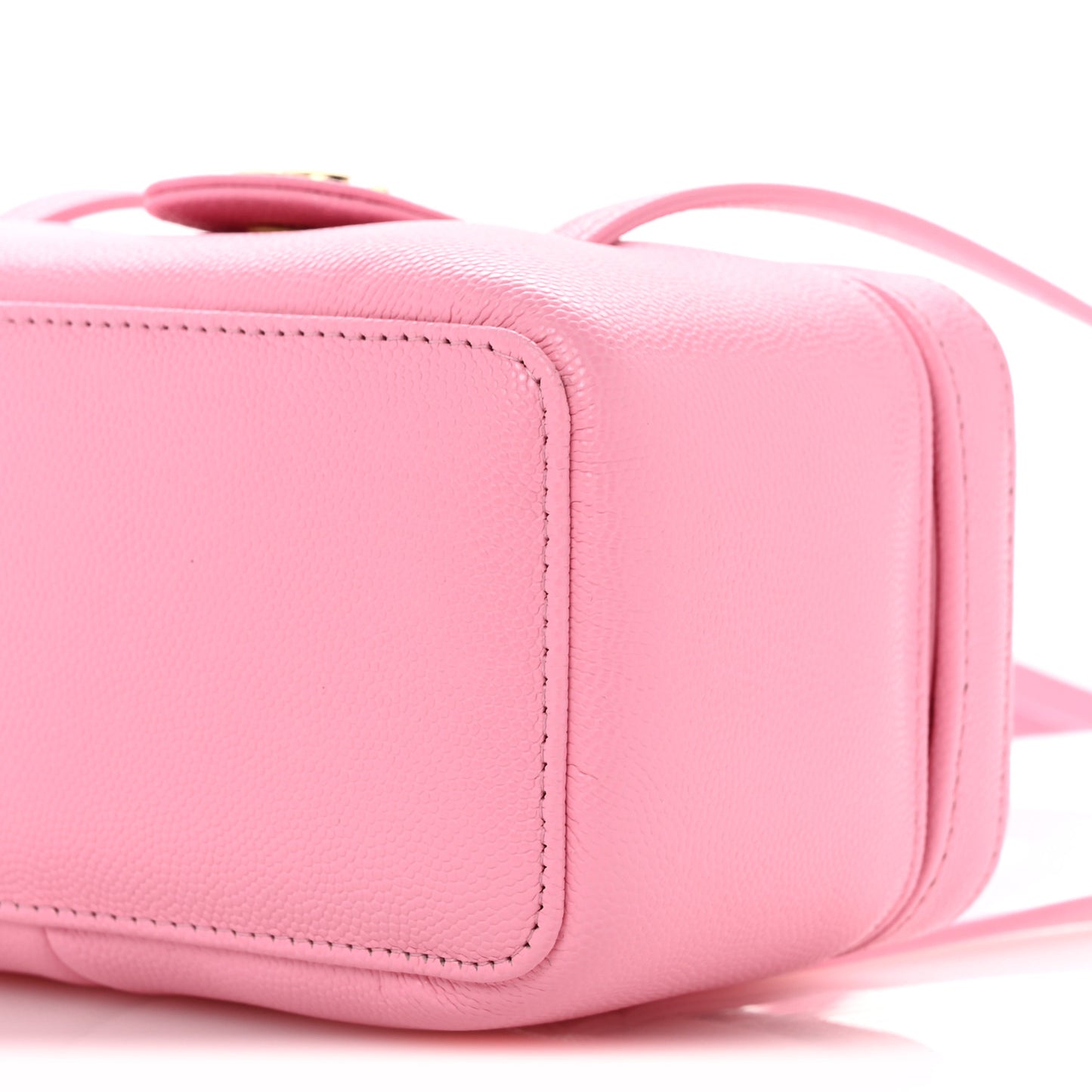 Shiny Caviar Preppy Coco Long Vanity With Strap Rose
