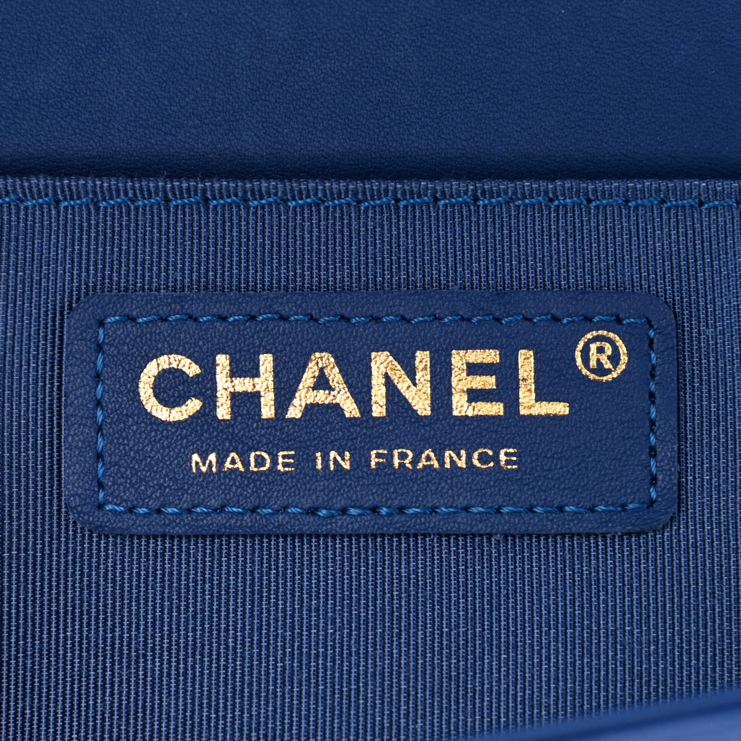 Chanel Lambskin Cotten Woven Small Boy Flap Blue 5 of 10