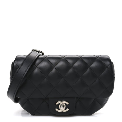 Chanel Calfskin Quilted CC Uniform Flap Belt Bag Black 1 of 11