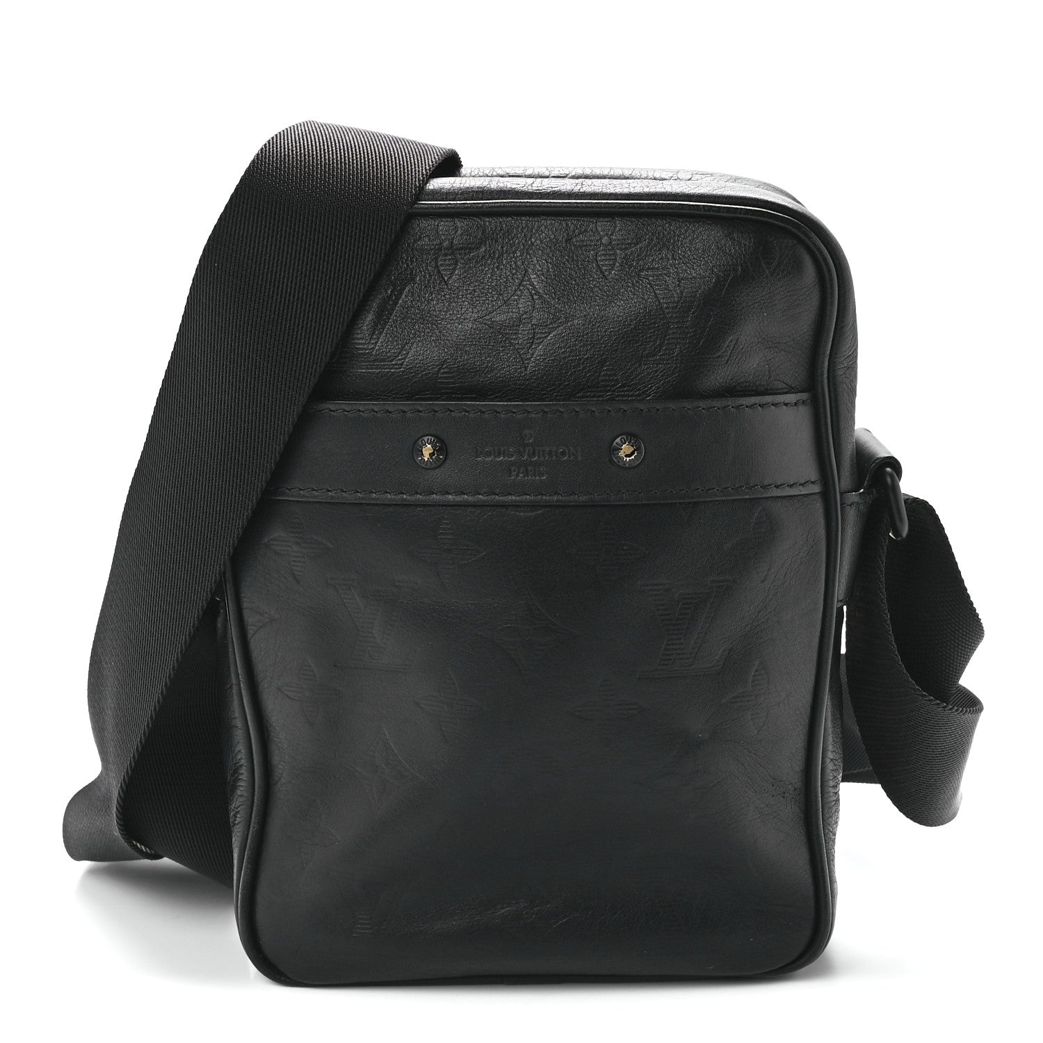 Louis Vuitton Calfskin Monogram Shadow Danube PM Black 1 of 12
