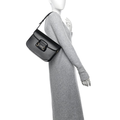 Gucci Azalea Calfskin Horsebit 1955 Shoulder Bag Black 2 of 11