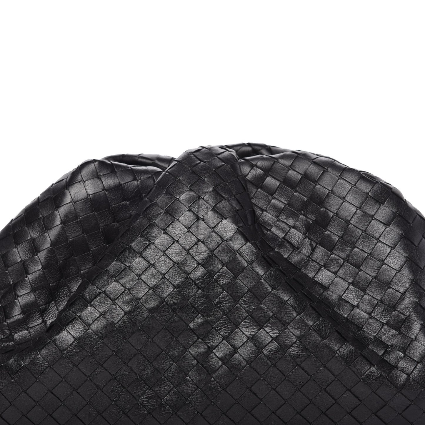 Nappa Maxi Intreccio The Pouch Oversized Clutch Black