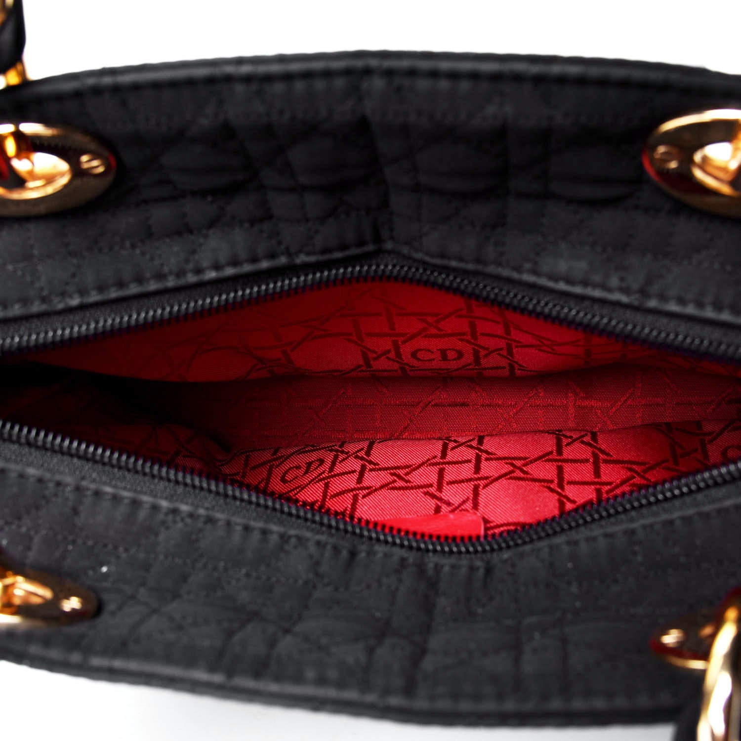 Christian Dior Nylon Cannage Medium Lady Dior Black 4 of 4
