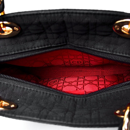 Christian Dior Nylon Cannage Medium Lady Dior Black 4 of 4