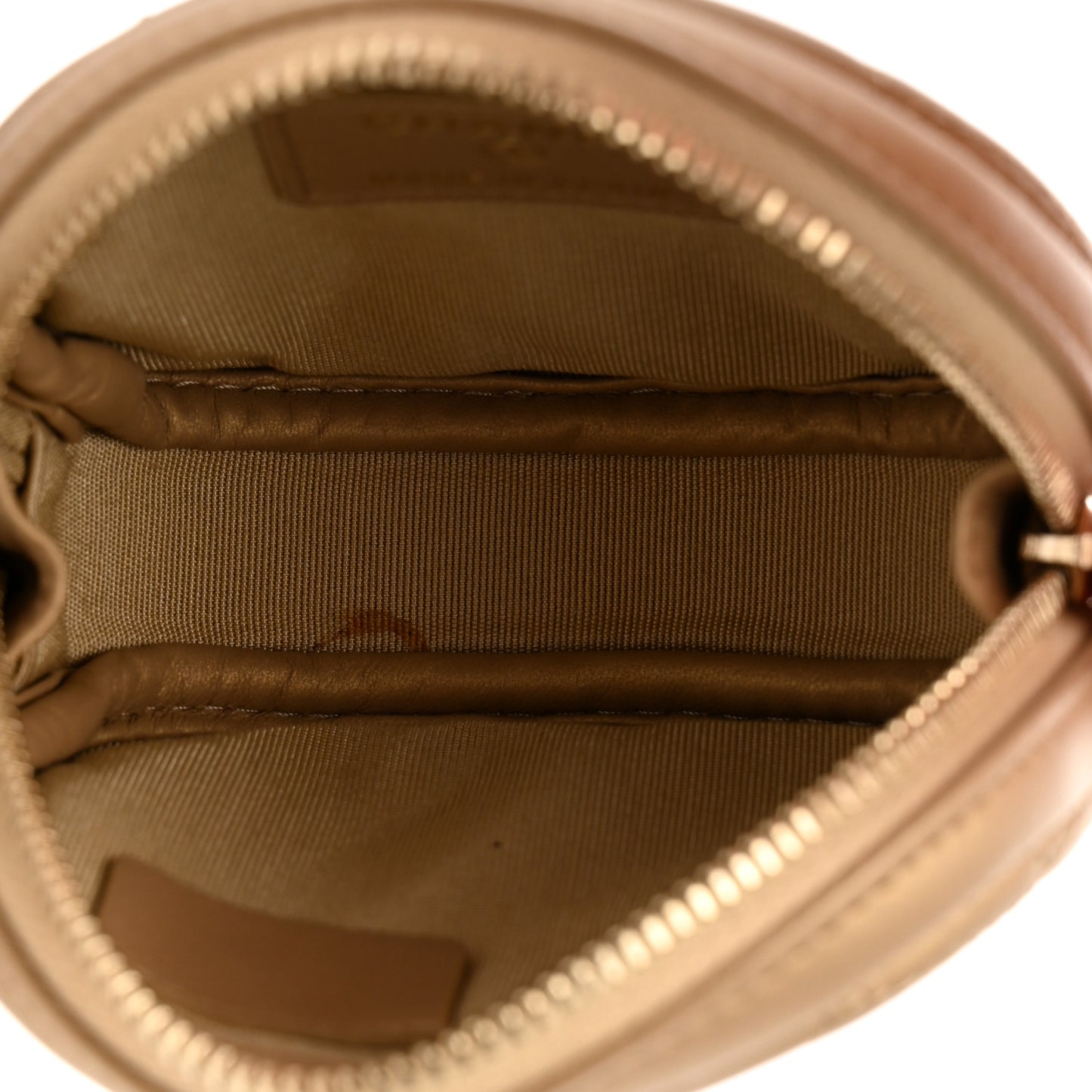 Metallic Lambskin Quilted Zip Around Classic Coin Purse Gold