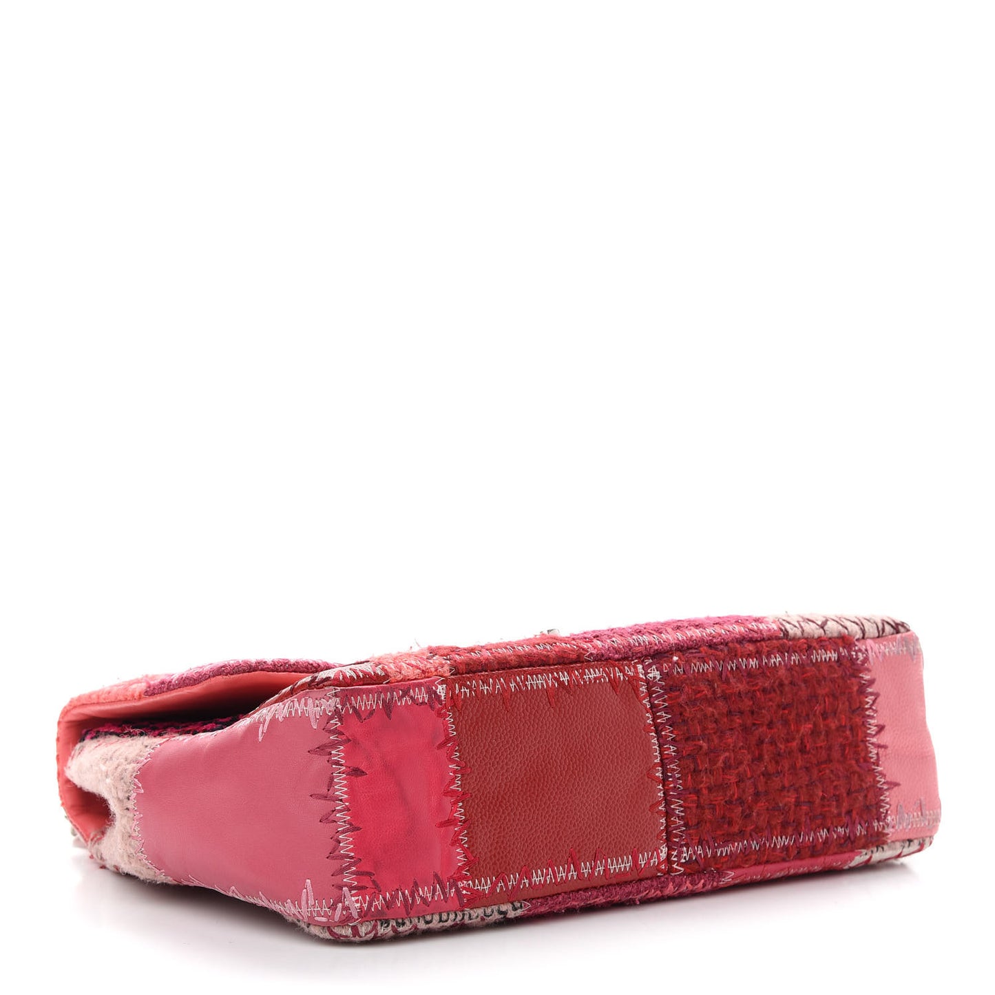 Tweed Patchwork Jumbo Single Flap Pink