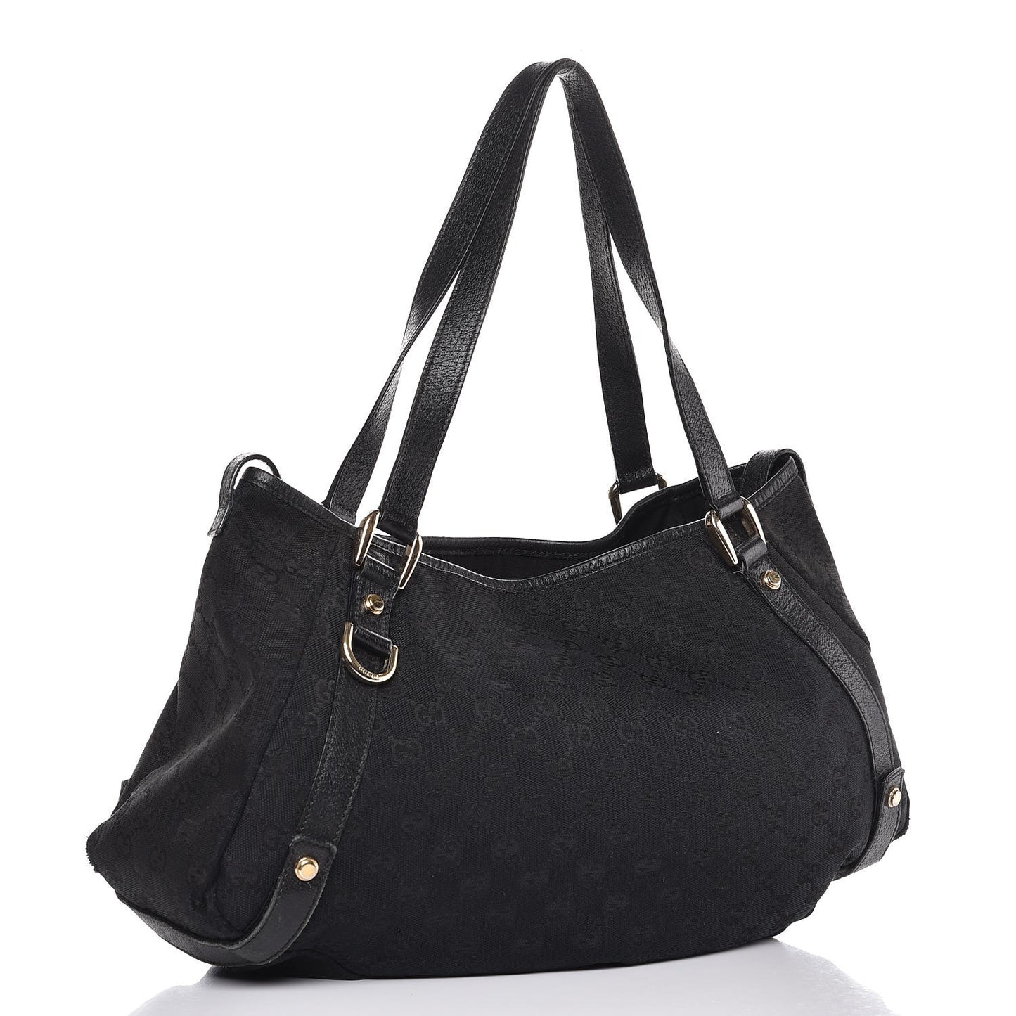 Monogram Medium Abbey Shoulder Bag Black