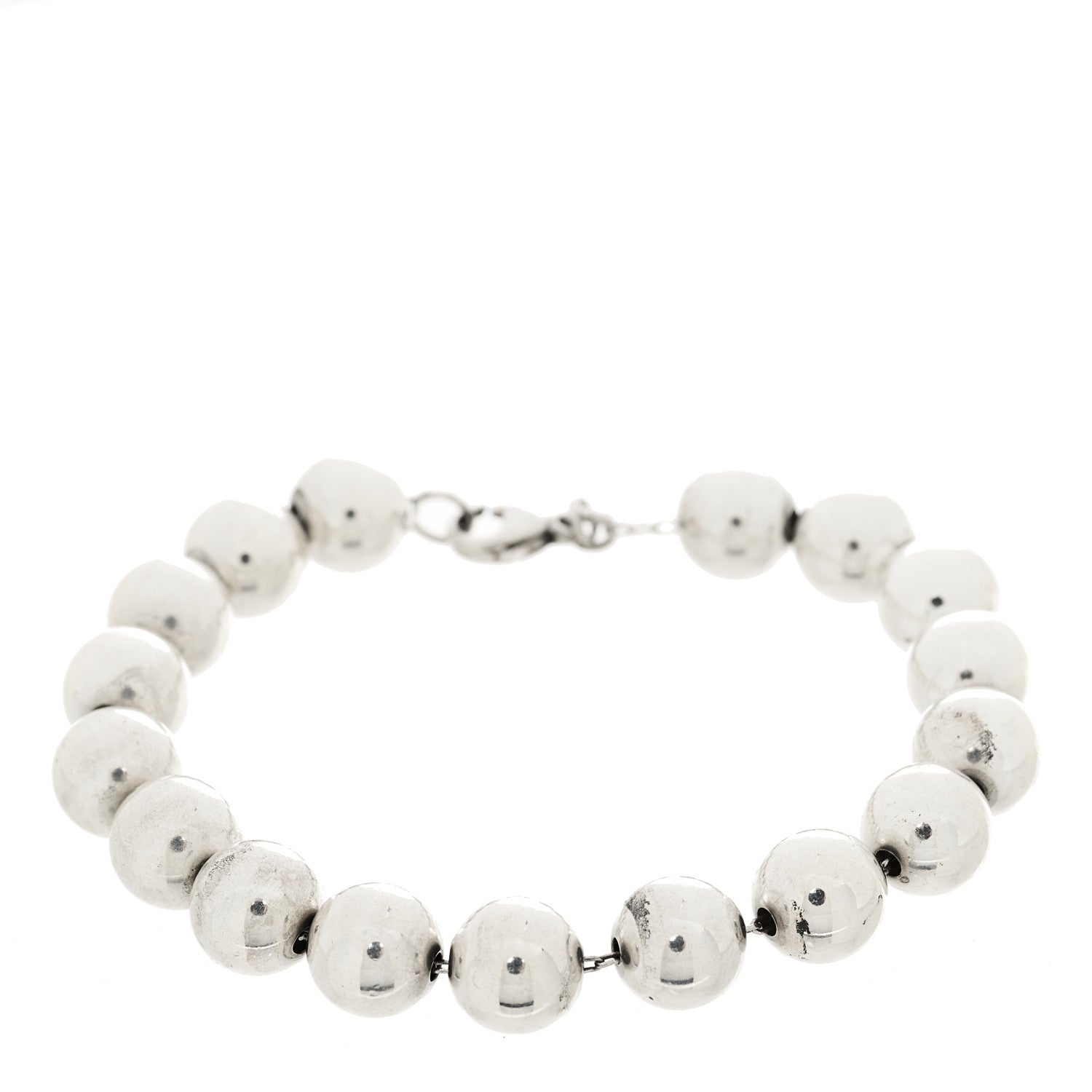 Tiffany Sterling Silver 10mm HardWear Ball Bracelet 1 of 4