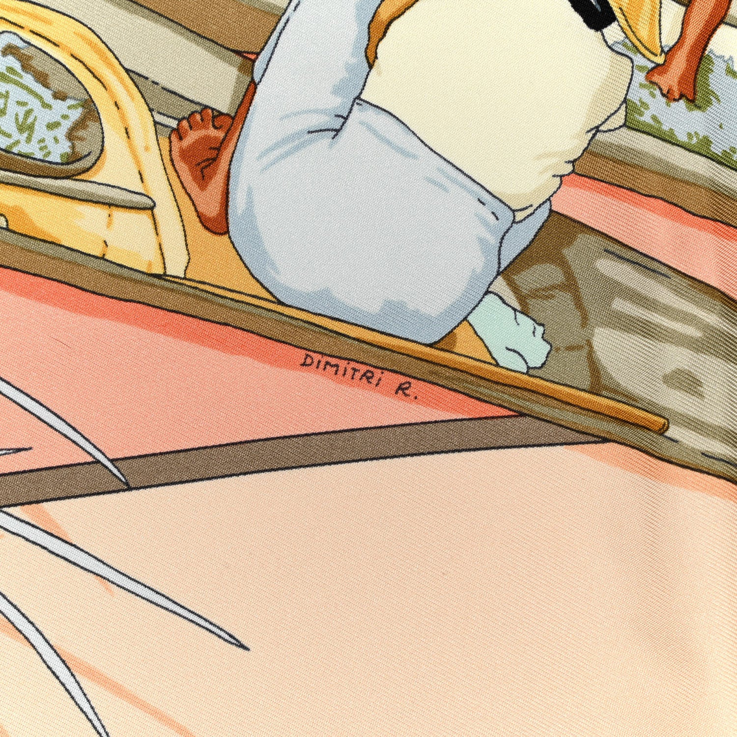 Hermes Silk Marche Flottant du Lac Inle Scarf 90 5 of 6