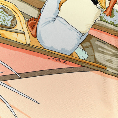 Hermes Silk Marche Flottant du Lac Inle Scarf 90 5 of 6