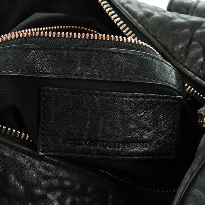 Alexander Wang Pebbled Lambskin Rocco Black Rose Gold Hardware 7 of 9