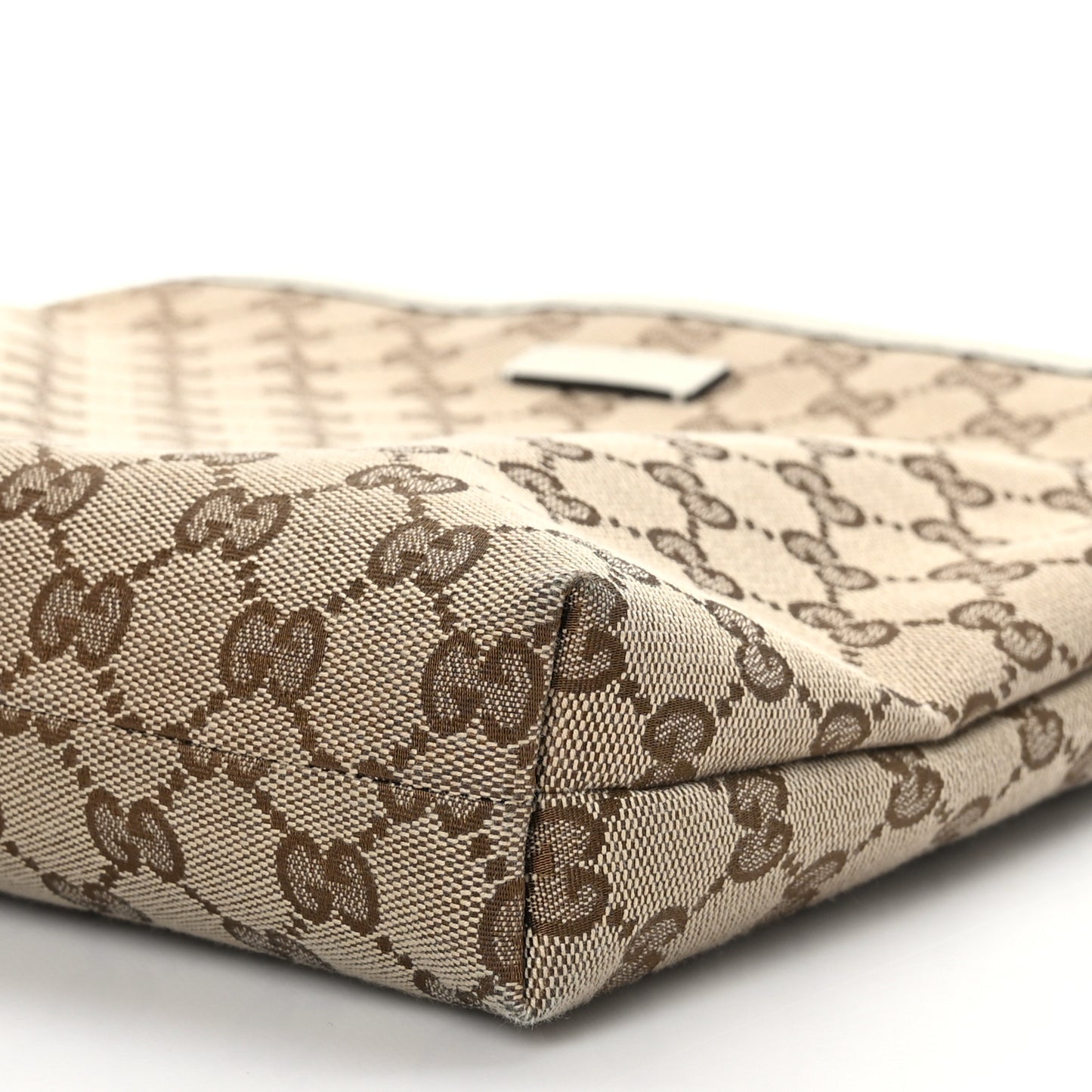 Monogram Medium Flat Messenger Bag Off White