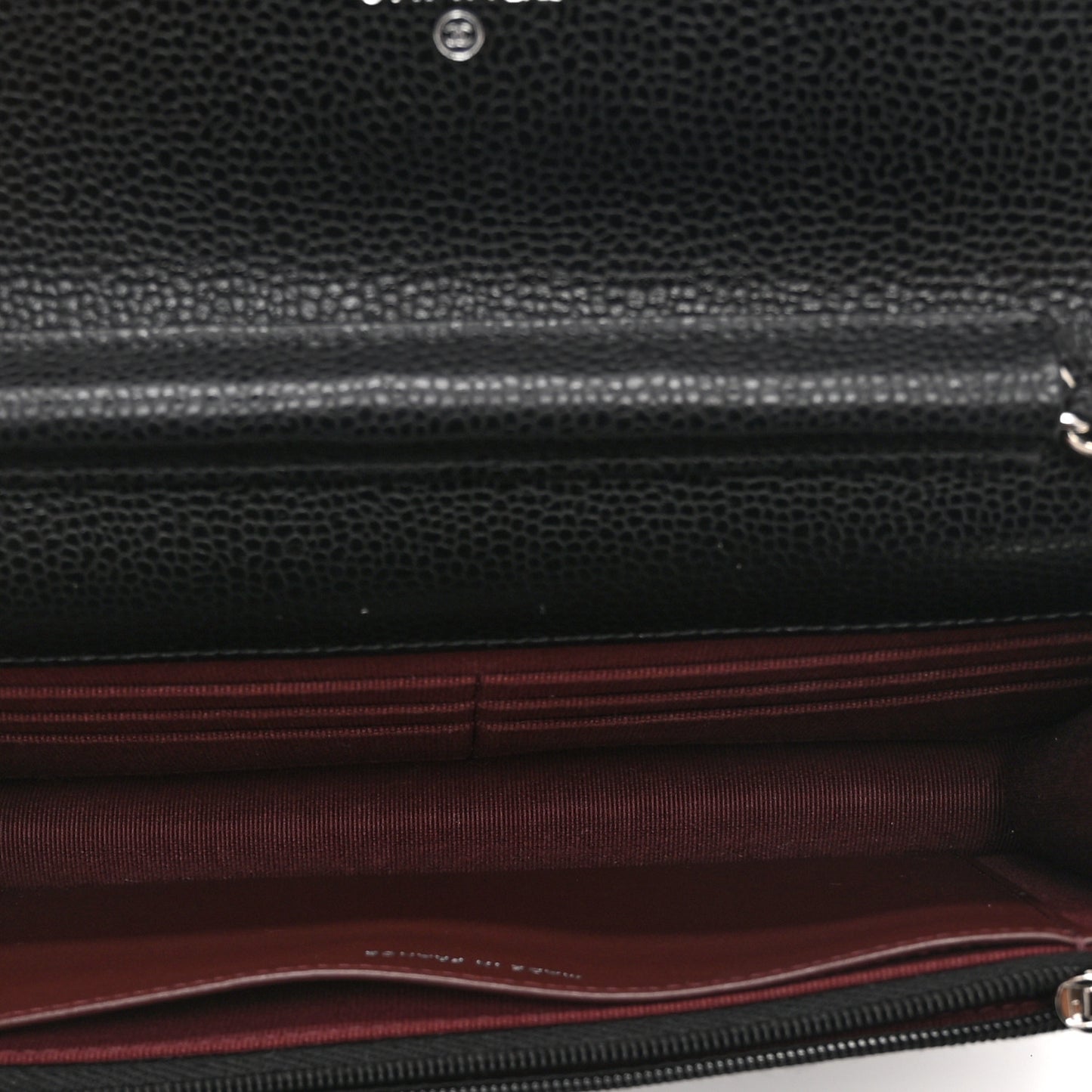 Caviar Quilted CC Turnlock Wallet On Chain WOC Black