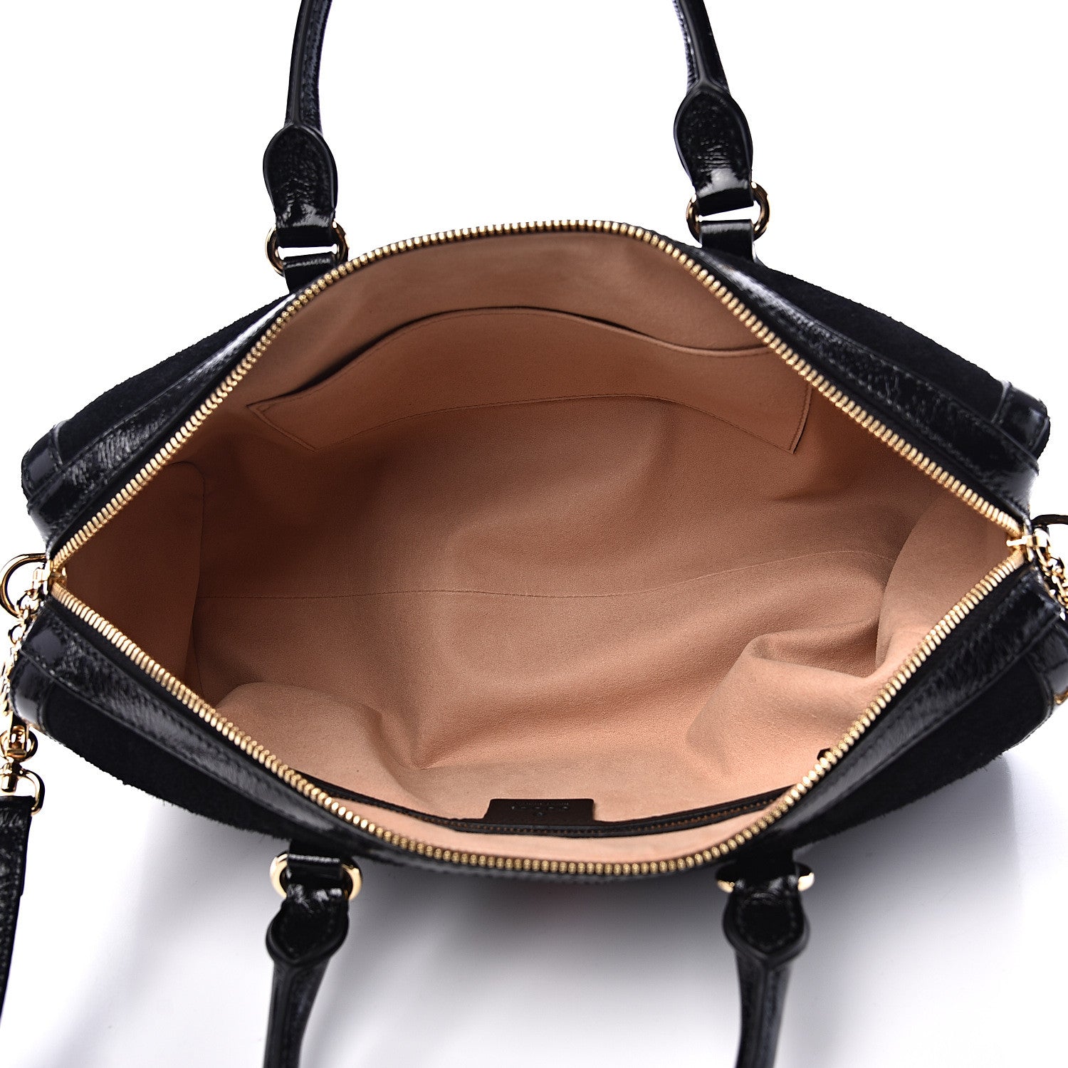 Gucci Suede Patent GG Web Medium Ophidia Boston Black 4 of 10