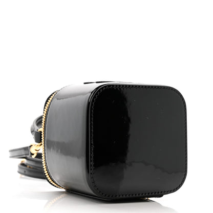 Celine Patent Calfskin Triomphe Mini Vanity Case Black 3 of 13