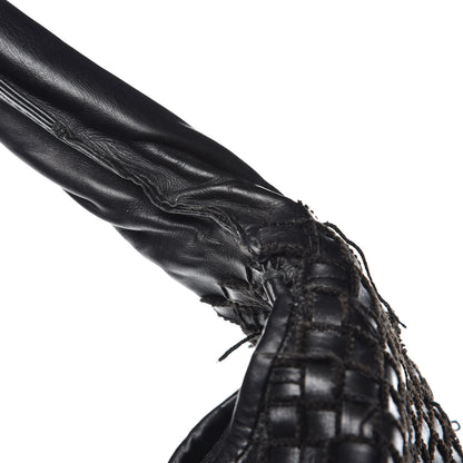 Bottega Veneta Nappa Intrecciato Fringe Netted Hobo Black 13 of 14