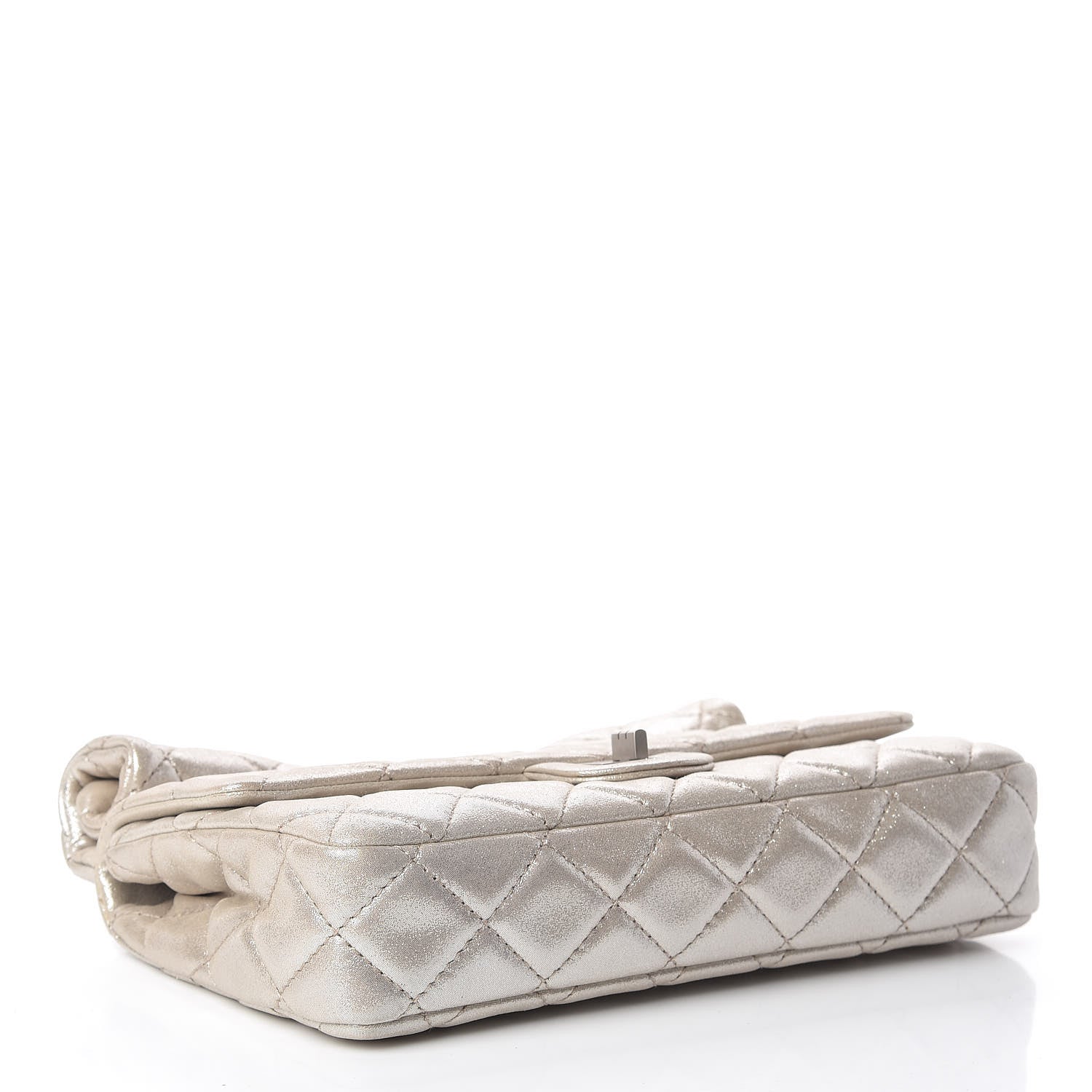 Chanel Iridescent Calfskin Quilted Large Roll 2.55 Reissue Clutch Light Gold 4 of 10