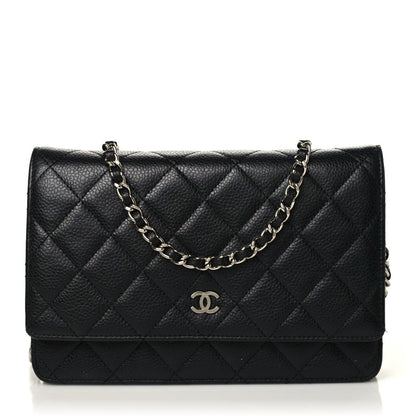 Chanel Caviar Quilted Wallet On Chain WOC Black 1 of 12